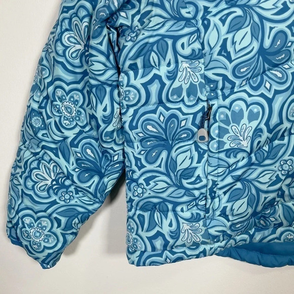 L.L. Bean Blue Floral Puffer Jacket - Picture 7 of 16